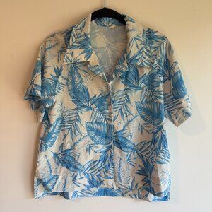 Blue Hawaiian Camp Button-Down Short Sleeve Shirt